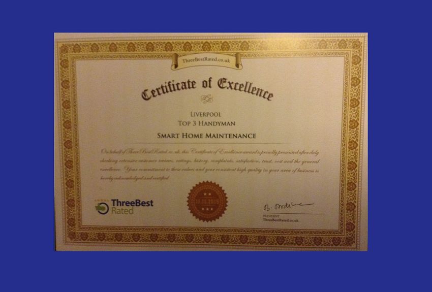 best handyman services liverpool certificate